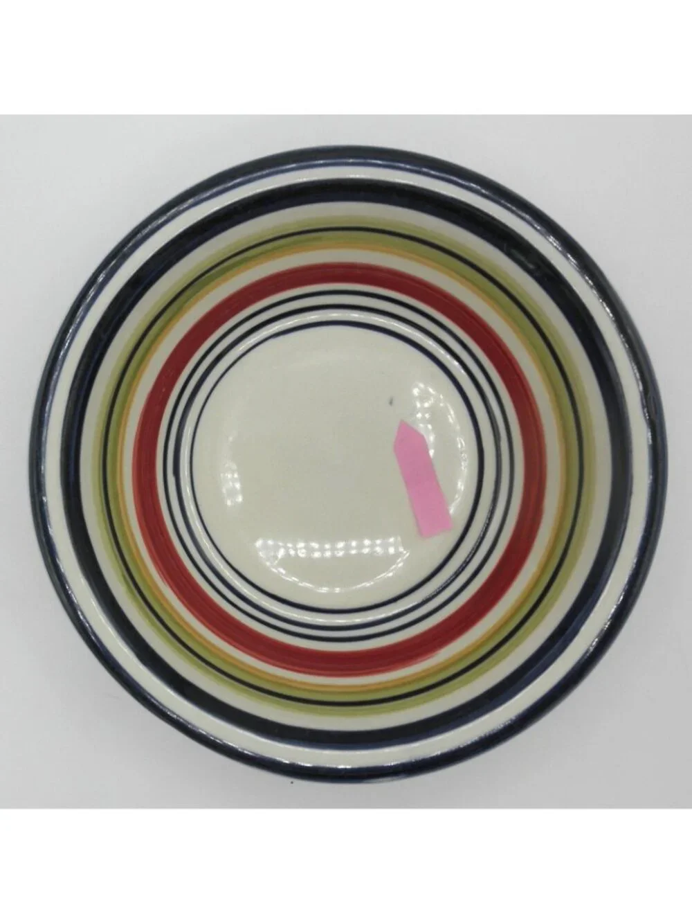 Multi Stripe by Pier 1 Bowl Set of 4 Pattern PERMUS Lot A GLAZE FLAWS